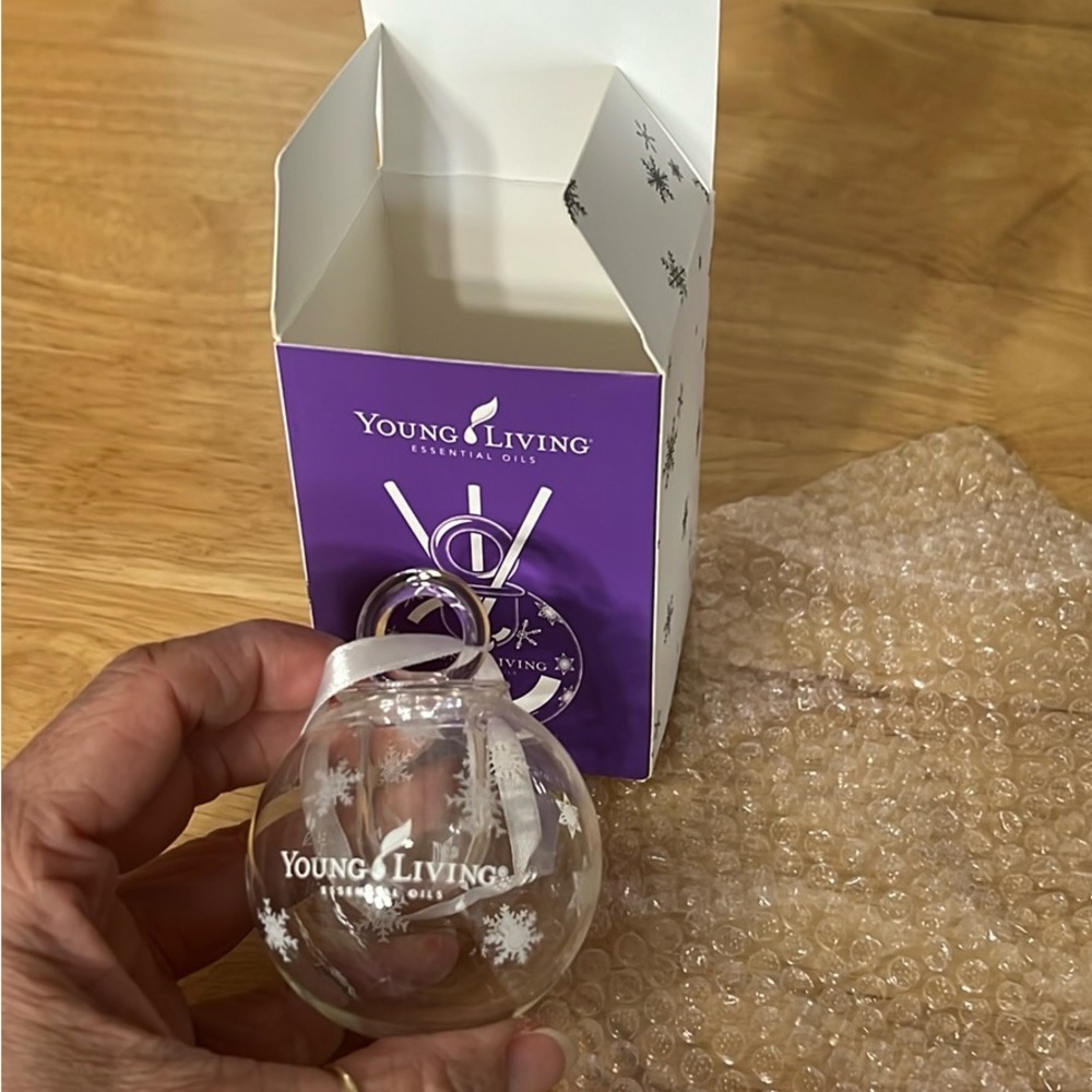 Young Living Frosted Glass Ornament